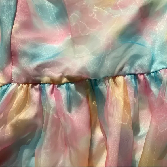 4XL Lover Era Pastel Puff Sleeve Mini Dress dreamy swiftie taylor swift spring - Picture 2 of 9